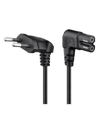 GOOBAY καλώδιο τροφοδοσίας Euro 97350, γωνιακό, 2x0.75 mm², 2m, μαύρο