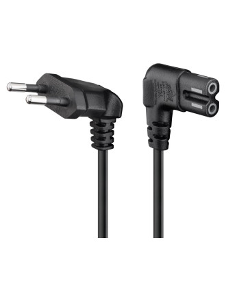 GOOBAY καλώδιο τροφοδοσίας Euro 97354, γωνιακό, 2x0.75 mm², 3m, μαύρο GOOBAY καλώδιο τροφοδοσίας Euro 97354, γωνιακό, 2x0.75 mm², 3m, μαύρο