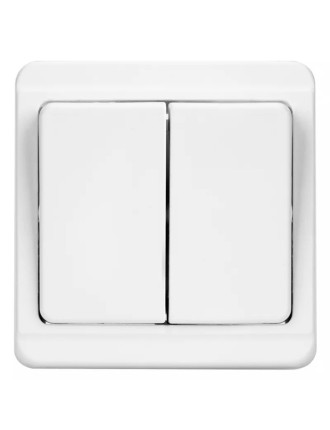 TESLA STROPKOV διακόπτης κομμυτατέρ Standard A0214, διπλός, λευκός