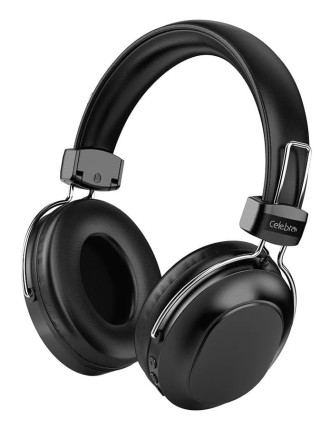 CELEBRAT headphones A36, ασύρματα & ενσύρματα, micro SD, 40mm, 250mAh, μαύρα