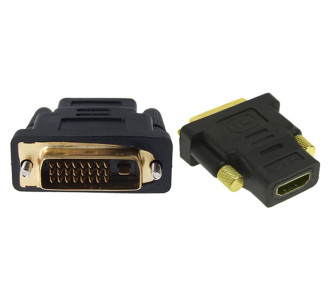 POWERTECH αντάπτορας HDMI θηλυκό σε DVI 24+1 αρσενικό ADA-H003, μαύρος