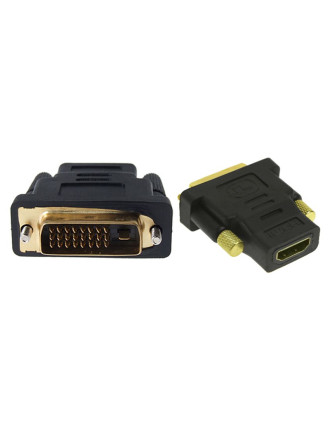 POWERTECH αντάπτορας HDMI θηλυκό σε DVI 24+1 αρσενικό ADA-H003, μαύρος POWERTECH αντάπτορας HDMI θηλυκό σε DVI 24+1 αρσενικό ADA-H003, μαύρος