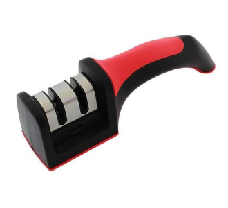 Ακονιστήρι μαχαιριών AG422B, 2 επιπέδων, μαύρο-κόκκινο