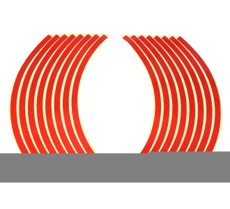 Ανακλαστικά αυτοκόλλητα ζαντών αυτοκινήτου AG555B, κόκκινο, 16τμχ