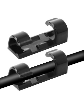 Οργανωτές καλωδίων AG702D με αυτοκόλλητο, 3x1.1x0.7cm, μαύρο, 20τμχ