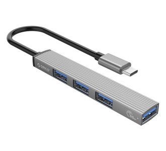 ORICO USB hub AH-13, 4x θυρών, USB 3.0, 5Gbps, USB-C σύνδεση, γκρι ORICO USB hub AH-13, 4x θυρών, USB 3.0, 5Gbps, USB-C σύνδεση, γκρι