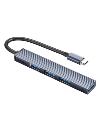 ORICO USB hub AHC2-4A, 4x θυρών, USB 3.0, 5Gbps, USB-C σύνδεση, γκρι