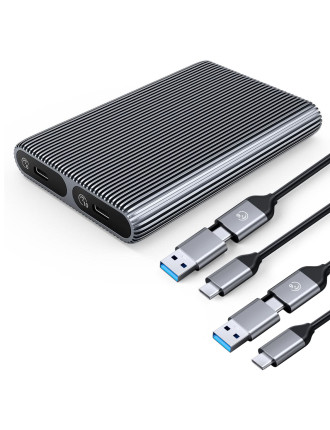 ORICO θήκη για 2x M.2 NVME SSD AM2C3-2N, 10Gbps, tool free, γκρι