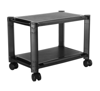 BRATECK ραφιέρα δαπέδου AMS-4L με ροδάκια, 2 ράφια, 50x33x37cm, έως 10kg, μαύρη