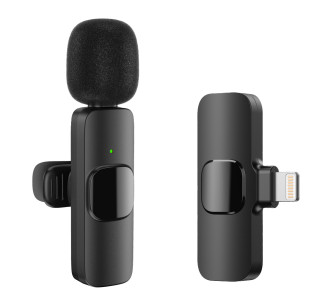 APEXEL ασύρματο μικρόφωνο APL-MIC004, Lightning, 2.4GHz, μαύρο
