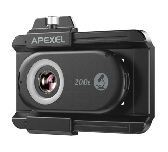 APEXEL φακός μικροσκόπιο για smartphone APL-MS200, 200x zoom, LED/UV APEXEL φακός μικροσκόπιο για smartphone APL-MS200, 200x zoom, LED/UV