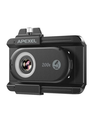 APEXEL φακός μικροσκόπιο για smartphone APL-MS200, 200x zoom, LED/UV