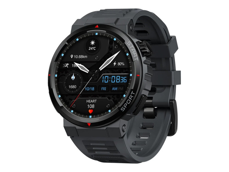 ZEBLAZE smartwatch Ares 3 Plus, heart rate, 1.43" AMOLED, IP68, μαύρο