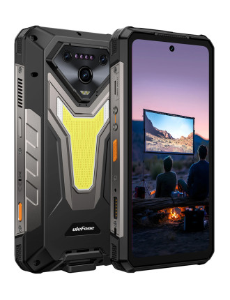 ULEFONE smartphone Armor 34 Pro με βιντεοπροβολέα, 6.95", 5G, 16/512GB, 25500mAh, IP68/IP69K/MIL-STD-810H, μαύρο