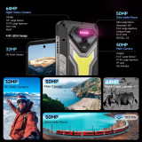 ULEFONE smartphone Armor 34 Pro με βιντεοπροβολέα, 6.95", 5G, 16/512GB, 25500mAh, IP68/IP69K/MIL-STD-810H, μαύρο