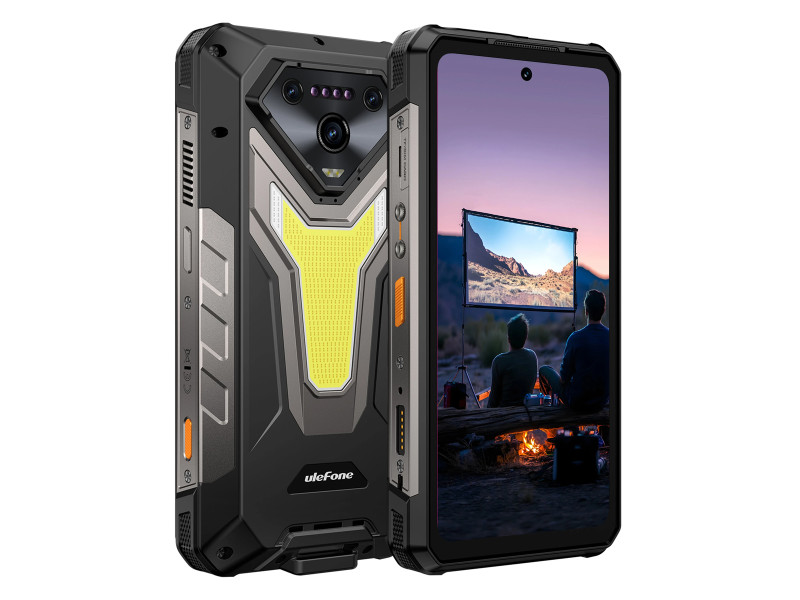 ULEFONE smartphone Armor 34 Pro με βιντεοπροβολέα, 6.95", 5G, 16/512GB, 25500mAh, IP68/IP69K/MIL-STD-810H, μαύρο