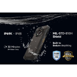ULEFONE smartphone Armor X16, 6.56", 6/128GB, 10360mAh, IP68/IP69K/MIL-STD-810H, μαύρο