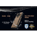 ULEFONE smartphone Armor X16 Pro, 6.56", 8/256GB, 5G, 10360mAh, IP68/IP69K/MIL-STD-810H, μαύρο