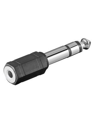 CABLETIME αντάπτορας ήχου 6.35mm σε 3.5mm AV-RA19N, μαύρος, 10τμχ