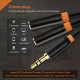CABLETIME καλώδιο ήχου 3.5mm σε 2x 3.5mm CT-AV309-P12G, 20cm, μαύρο