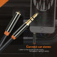 CABLETIME καλώδιο προέκτασης ήχου 3.5mm CT-AV311-P11FG, gold plated, 0.5m, μαύρο