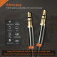 CABLETIME καλώδιο ήχου 3.5mm CT-AV311-P11G, gold plated, 0.5m, μαύρο