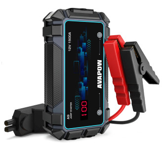 AVAPOW εκκινητής μπαταρίας αυτοκινήτου A9 με φακό, 12V/2500A, 8000mAh AVAPOW εκκινητής μπαταρίας αυτοκινήτου A9 με φακό, 12V/2500A, 8000mAh