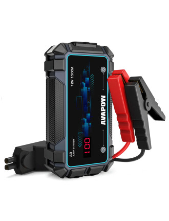 AVAPOW εκκινητής μπαταρίας αυτοκινήτου A9 με φακό, 12V/2500A, 8000mAh