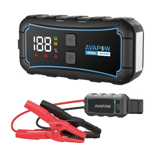 AVAPOW εκκινητής μπαταρίας αυτοκινήτου E5 Pro με φακό, 12V/2000A, 12000mAh