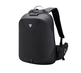 ARCTIC HUNTER τσάντα πλάτης B00208 με θήκη laptop 15.6", λουκέτο TSA, 24L, μαύρη