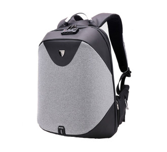 ARCTIC HUNTER τσάντα πλάτης B00208 με θήκη laptop 15.6", λουκέτο TSA, 24L, γκρι