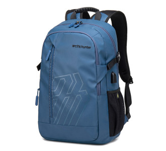 ARCTIC HUNTER τσάντα πλάτης B00387 με θήκη laptop 15.6", 26L, USB, μπλε