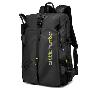 ARCTIC HUNTER τσάντα πλάτης B00391 με θήκη μπάλας & laptop, 26L, μαύρη