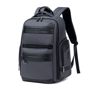 ARCTIC HUNTER τσάντα πλάτης B00682 με θήκη laptop 15.6", USB, λουκέτο TSA, 23.5L, γκρι