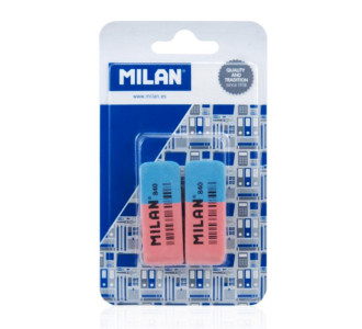 MILAN γόμα 620 BCM10100MP για μολύβι και στυλό, 53 x 20 x 8mm, σετ 2τμχ