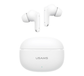 USAMS earphones με θήκη φόρτισης E05, True Wireless, BT 6.0, λευκό
