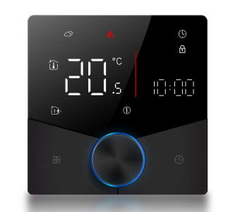 Smart θερμοστάτης αερίου BHT-009GCLW, WiFi, χωνευτός, μαύρος