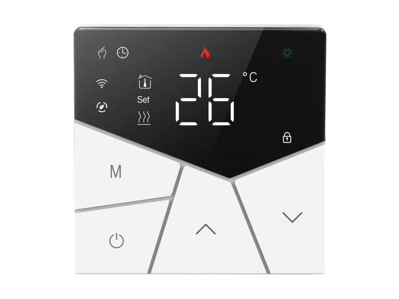 Smart θερμοστάτης αερίου BHT-15GCLW, WiFi, χωνευτός, μαύρος Smart θερμοστάτης αερίου BHT-15GCLW, WiFi, χωνευτός, μαύρος