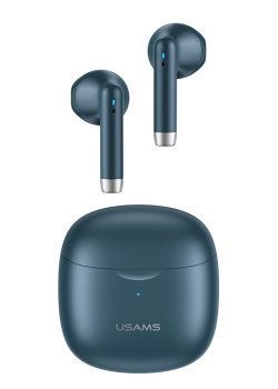 USAMS earphones IA04 με θήκη φόρτισης, True Wireless, Φ13mm, μπλε