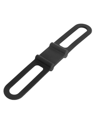 POWERTECH ελαστικό κλιπ συγκράτησης φακού ποδηλάτου BIKE-0019, μαύρο