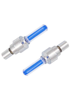 Καπάκι βαλβίδας ποδηλάτου BIKE-0031, LED, 6.5cm, 2τμχ, μπλε
