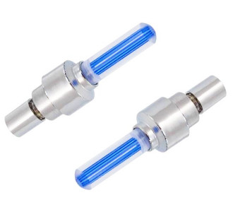 Καπάκι βαλβίδας ποδηλάτου BIKE-0031, LED, 6.5cm, 2τμχ, μπλε