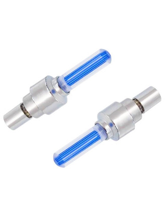 Καπάκι βαλβίδας ποδηλάτου BIKE-0031, LED, 6.5cm, 2τμχ, μπλε