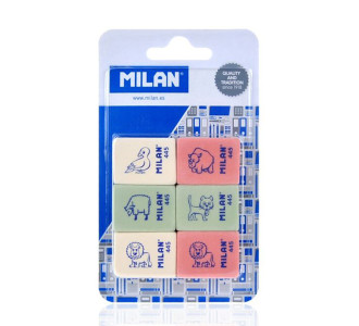 MILAN σετ γόμα 445 BMM10049MP, 31 x 24 x 10mm, 6τμχ