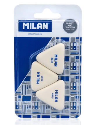 MILAN γόμα 445 BMM10099MP, τρίγωνη 40 x 40 x40 x 6mm, σετ 3τμχ