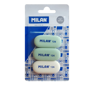 MILAN γόμα 124 BMM9203MP, παραλληλόγραμη 50 x 23 x 6mm, σετ 3τμχ MILAN γόμα 124 BMM9203MP, παραλληλόγραμη 50 x 23 x 6mm, σετ 3τμχ