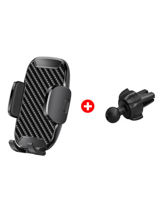 POWERTECH βάση smartphone για αεραγωγό αυτοκινήτου BNDL-0155, μαύρη