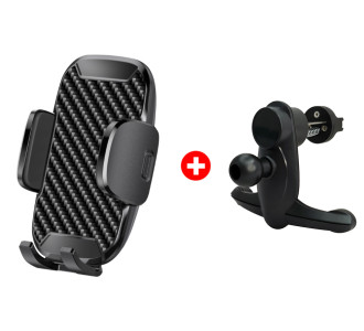 POWERTECH βάση smartphone για αεραγωγό αυτοκινήτου BNDL-0156, μαύρη POWERTECH βάση smartphone για αεραγωγό αυτοκινήτου BNDL-0156, μαύρη