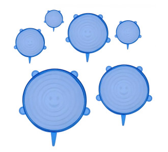 BRUNO σετ σιλικονούχων καπακιών για δοχεία τροφίμων BRN-0044, 6τμχ, μπλε BRUNO σετ σιλικονούχων καπακιών για δοχεία τροφίμων BRN-0044, 6τμχ, μπλε