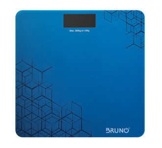 BRUNO ψηφιακή ζυγαριά BRN-0073, έως 180kg, επαναφορτιζόμενη, μπλε